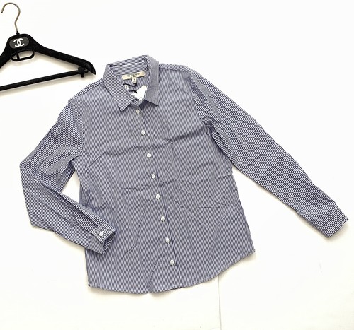Women's Free Generation LA Blue White Stripe Shirt Love