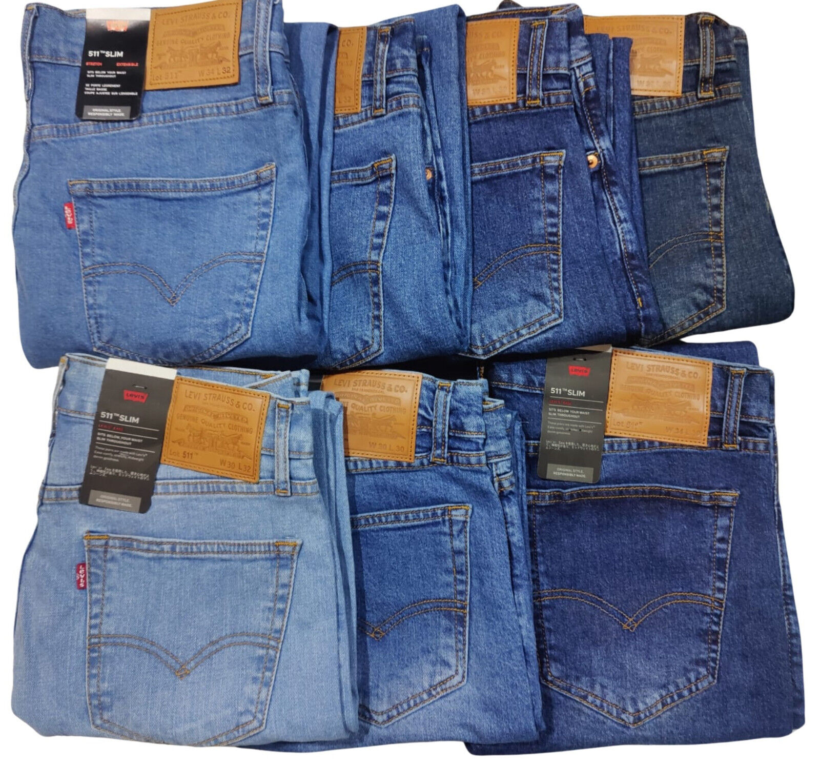 Levis 511 Slim Fit Jeans Stretch Light Blue 30 32 34 36 38 Levis 511 Slim Fit Jeans Stretch Light Blue 30 32 34 36 38