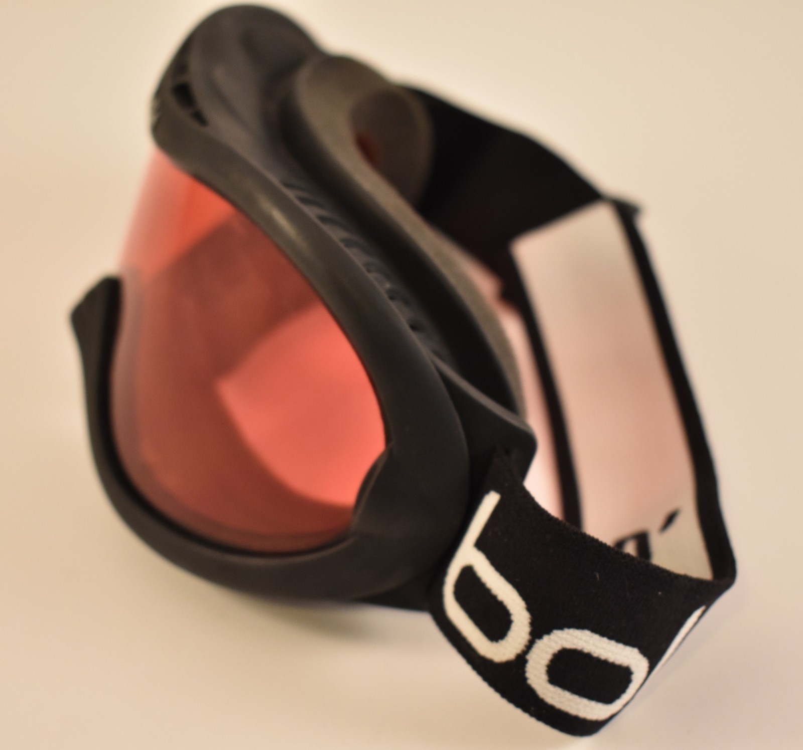 PINK Bolle Mojo Ski Goggle Shiny Black / Vermillon, Adult