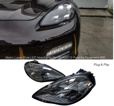 2011-2013 Porsche Panamera Headlight Matrix Laser LED Left Right Set Upgrade NEW