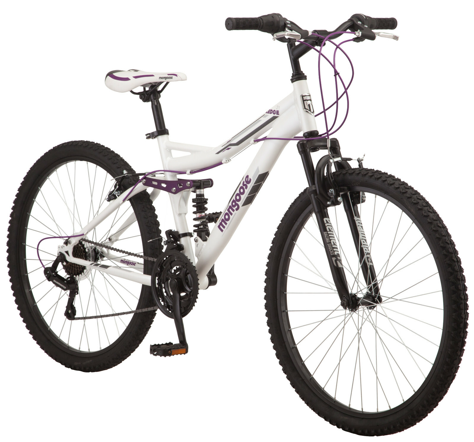 Mongoose 26" Ledge 2.1 White Mountain Bike 21 speeds