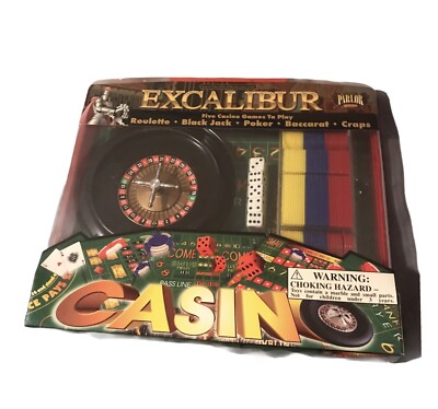 New Excalibur Casino Roulette 6 in 1 Casino Games: Craps, Poker, Black Jack,