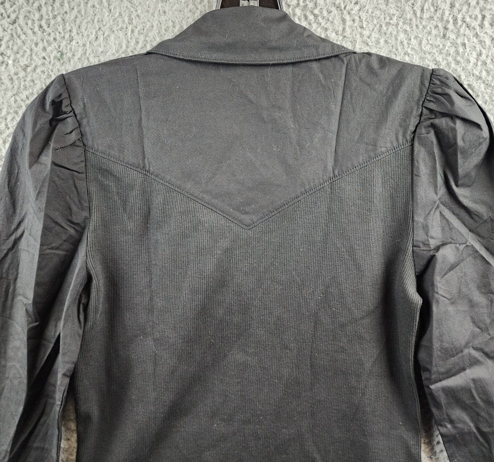 Veronica Beard Hania Collared Top Women's XS Black Collared Button Front L/S - Picture 14 of 14