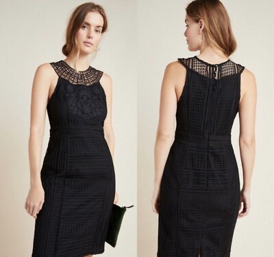 NEW W/ TAG | $220 Anthropologie Dylan Lace Back Zip Mini Dress | Black | 2P
