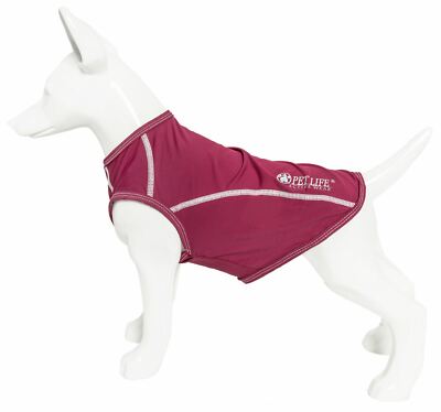 Pet Life 'Racerbark' Quick-Dry and 4-Way Stretch Solid Dog Tank Top T-Shirt