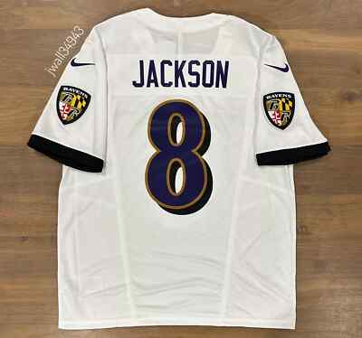 Authentic Nike Lamar Jackson Baltimore Ravens Vapor FUSE Limited Jersey White