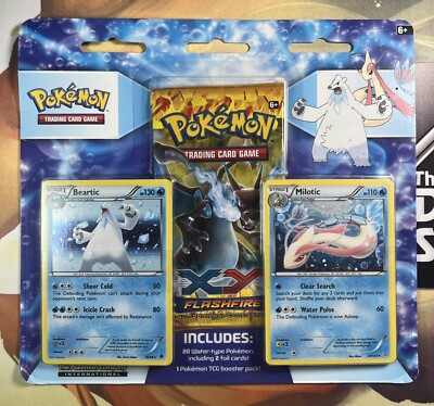 Pokémon XY Flashfire Single Blister Booster Pack + Water Type Cards SEALED 2014