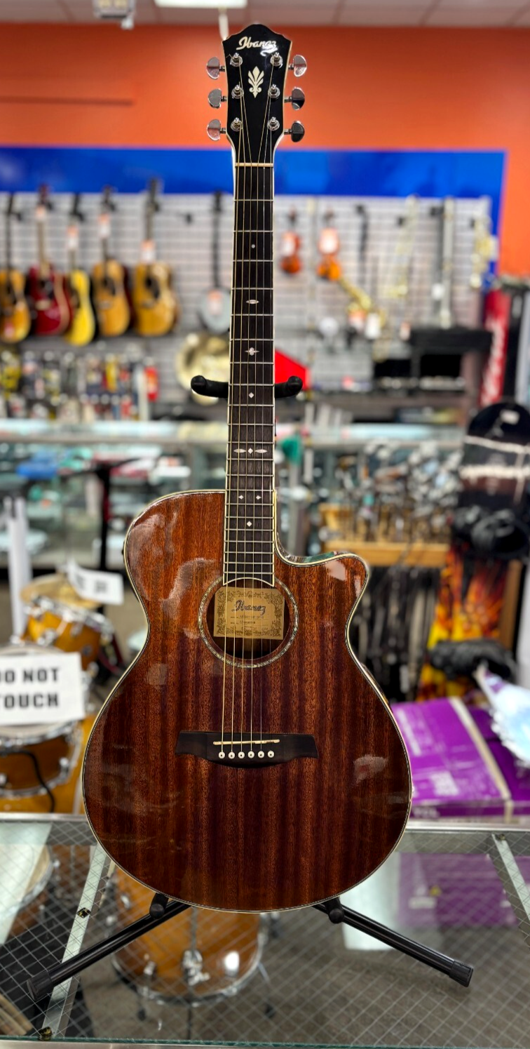 【エレアコ】Ibanez AEG12II-NMH エレアコギター】Ibanezより抱えやすいジャスト・サイズのオール