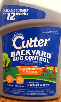 Cutter Backyard Bug Control Spray Concentrate, Fleas,Mosquito Repellent,32 fl oz