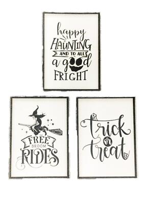 Dollhouse Trick or Treat Halloween Posters Miniature Accessory 1:12 Scale