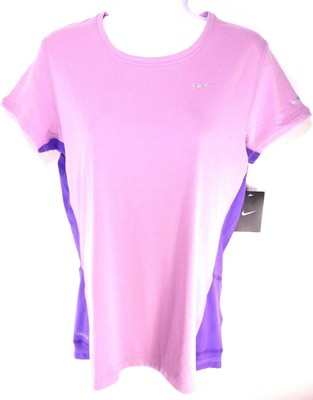 

ЖЕНСКАЯ РУБАШКА С КОРОТКИМ РУКАВОМ NIKE DRI-FIT MILLER, #717419-586, Mauve/purple, Nike Dri-Fit