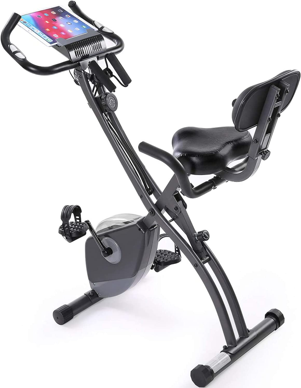 Exercise Bike Folding Stationary Bike Magnetic Recumbent 3-In-1 Cycling Slim Bik