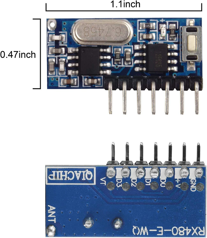 3 Sets of 433Mhz RF Transmitter and Receiver Module Wireless 4 Channel Output Li