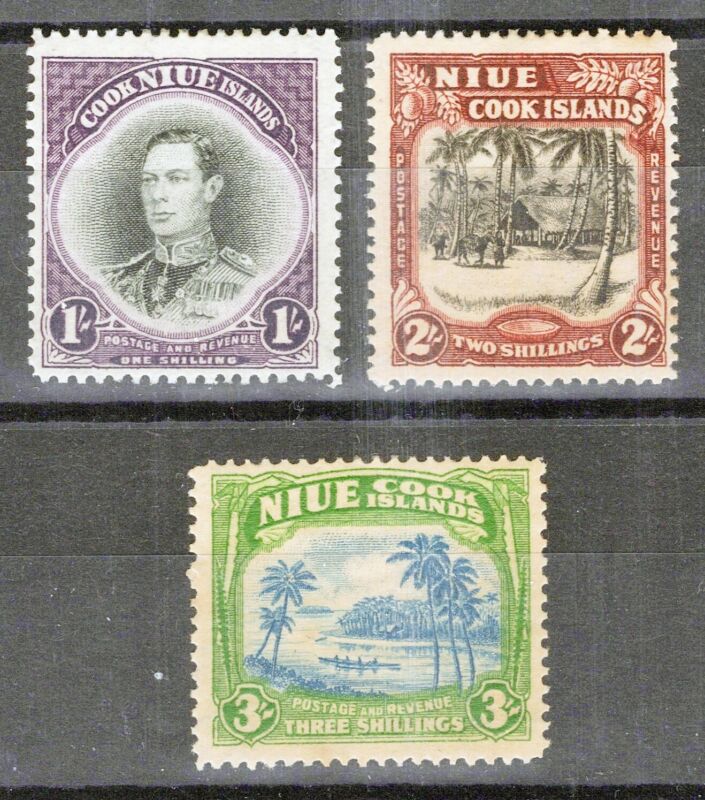 ZAYIX Niue 73-75 MH with WMK 61 Island Scenes 1223S0010