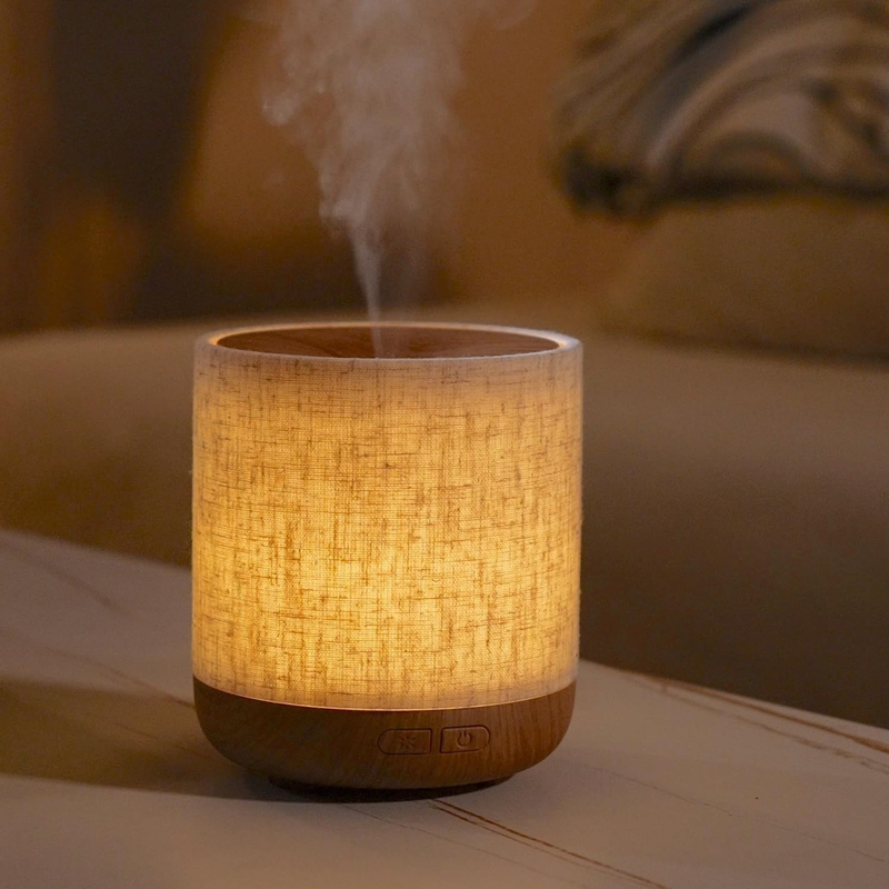 Essential Oil Diffuser 200ml with Fabric Cover and Night Lamp | Ultrasonic Aroma
