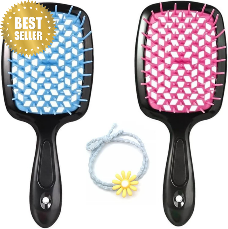 Detangling Hair Brush, 2Pcs Wet Brush Paddle Detangler Hair Brushes, Anti-Static