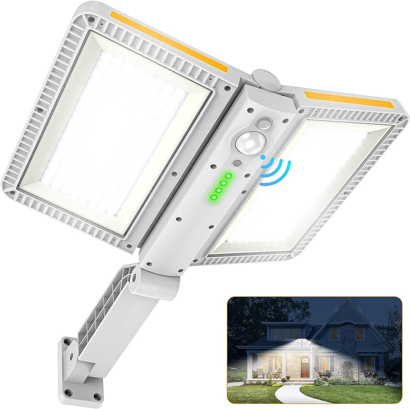 Solar Outdoor Lights, Motion Sensor Outdoor Lights Double Big Solar Panels, IP65