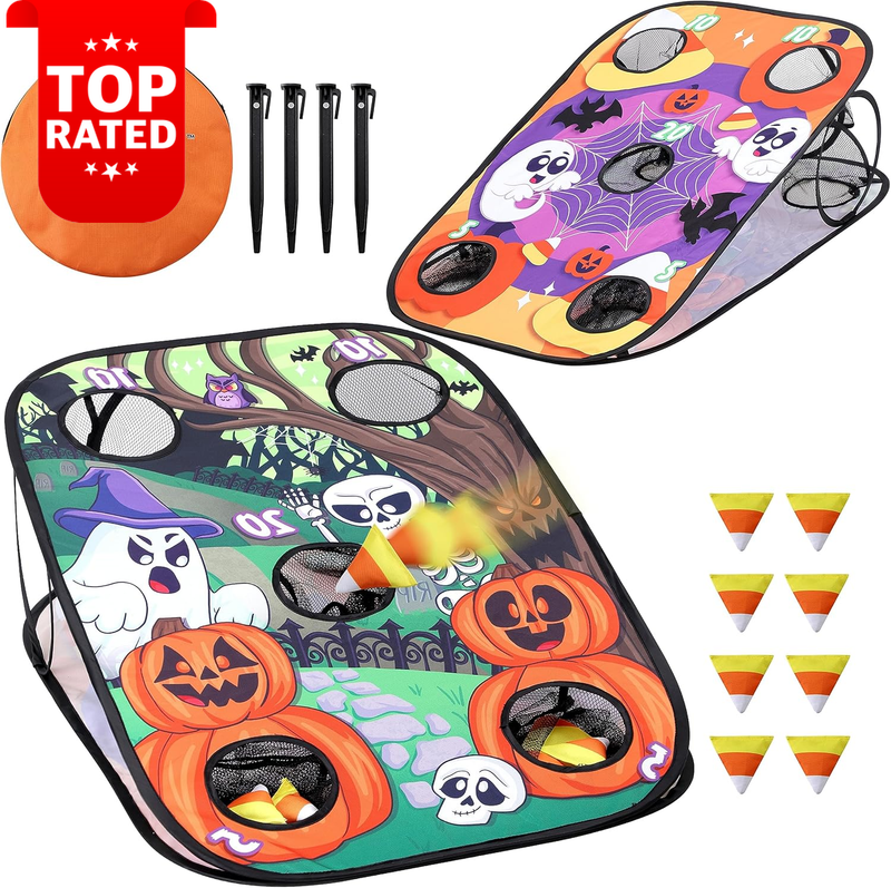 Halloween Toss Game Board Bean Bag Set Kids Outdoor Party Toy Family Fun