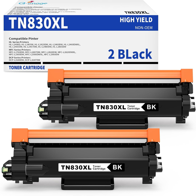 TN830XL TN830 Compatible High Yield Toner Cartridge Replacement for TN830 XL TN-