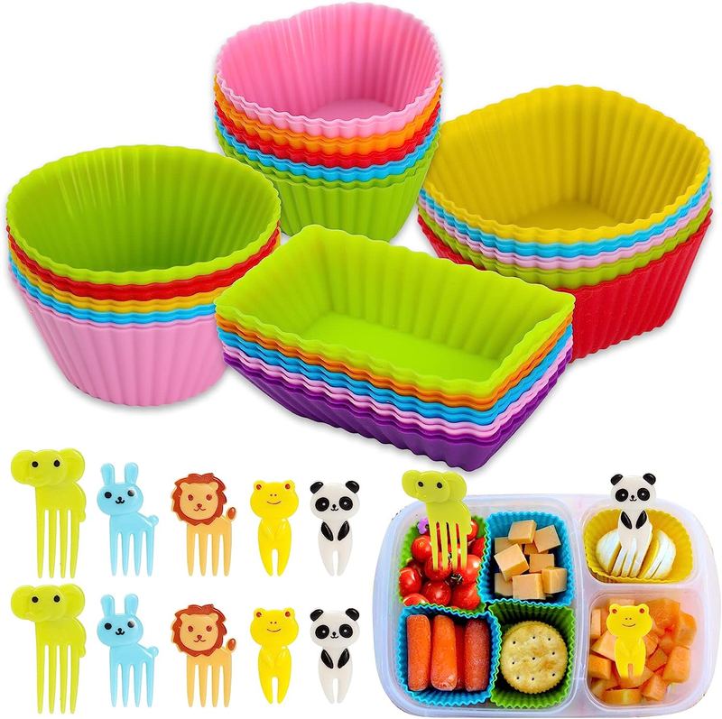 Dividers Bento Box Accessories Silicone Cupcake