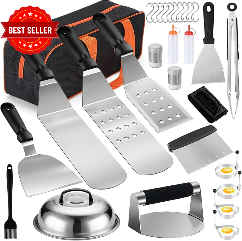 Griddle Accessories Kit for Blackstone, 30PCS Professional Flat Top Grill Tools