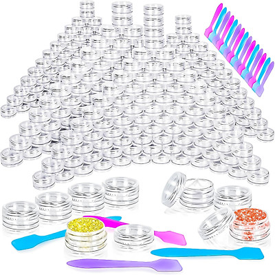 100 Pcs 3G Empty Plastic Containers with Lids,Tiny Makeup Sample Containers