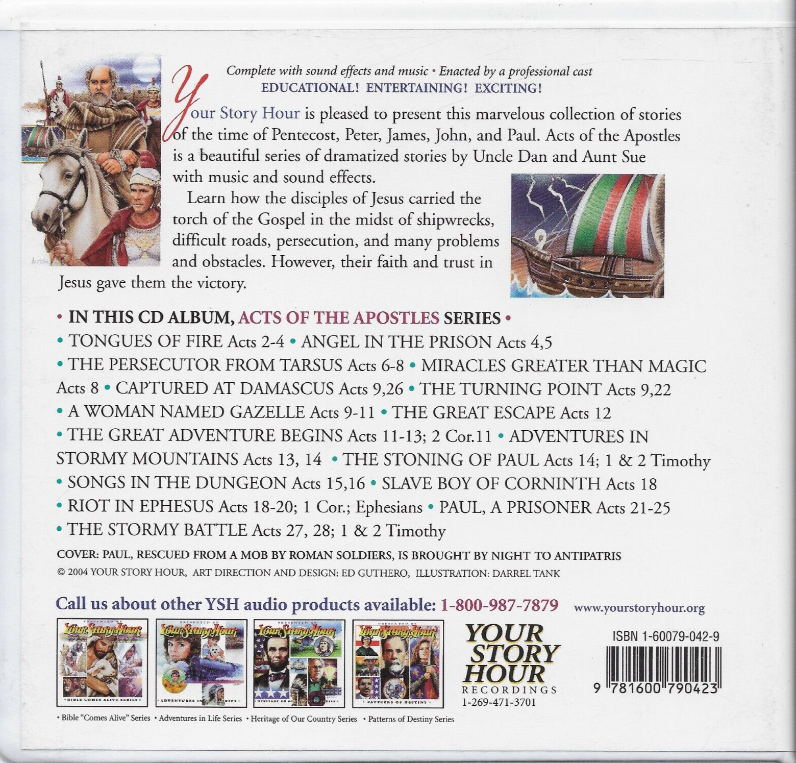 New Your Story Hour CD Acts of the Apostles 8 Audio Book CDs Bible Stories Set