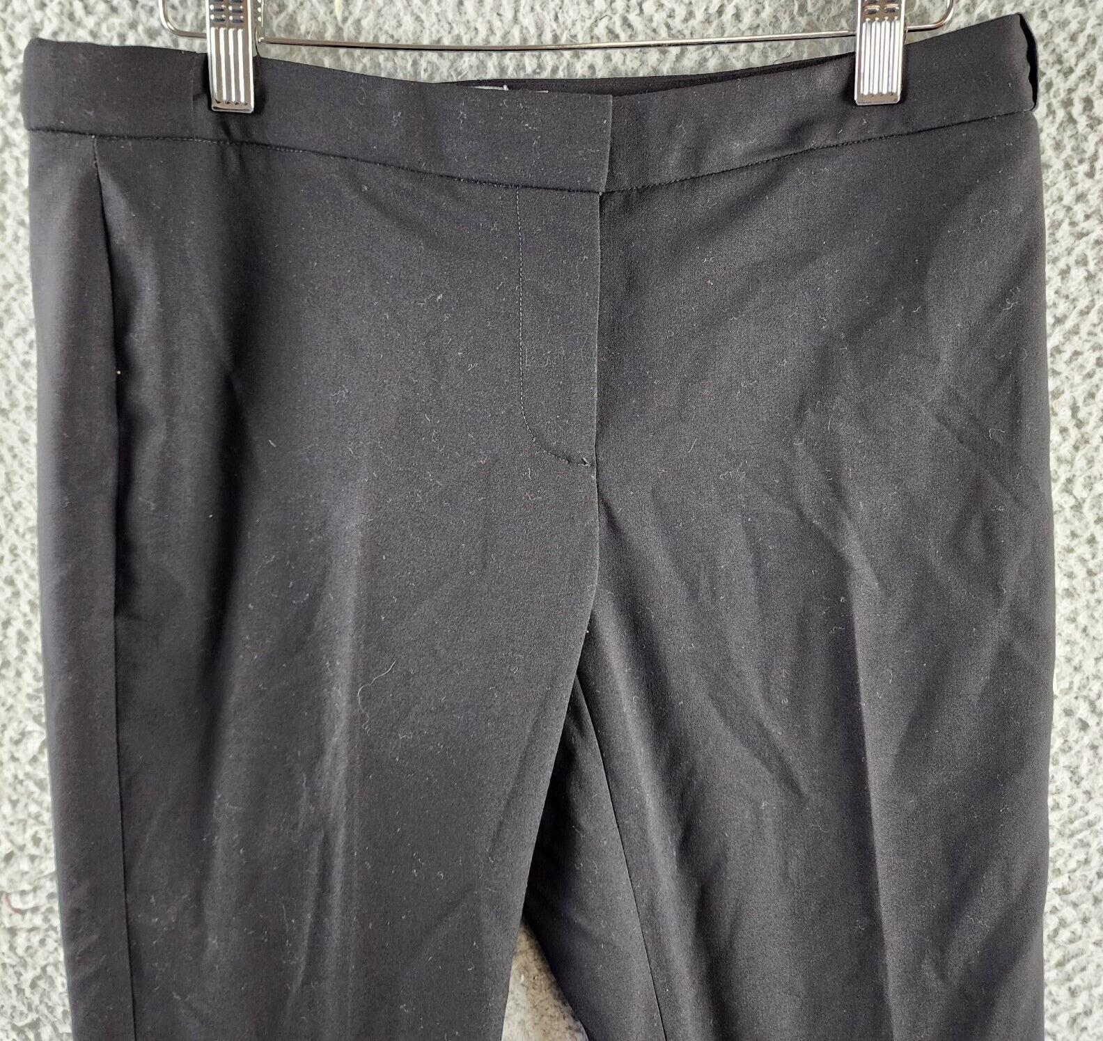 Calvin Klein Highline Ankle Length Pant Women's 2 Black Back Pockets Zip Closure - Picture 3 of 15
