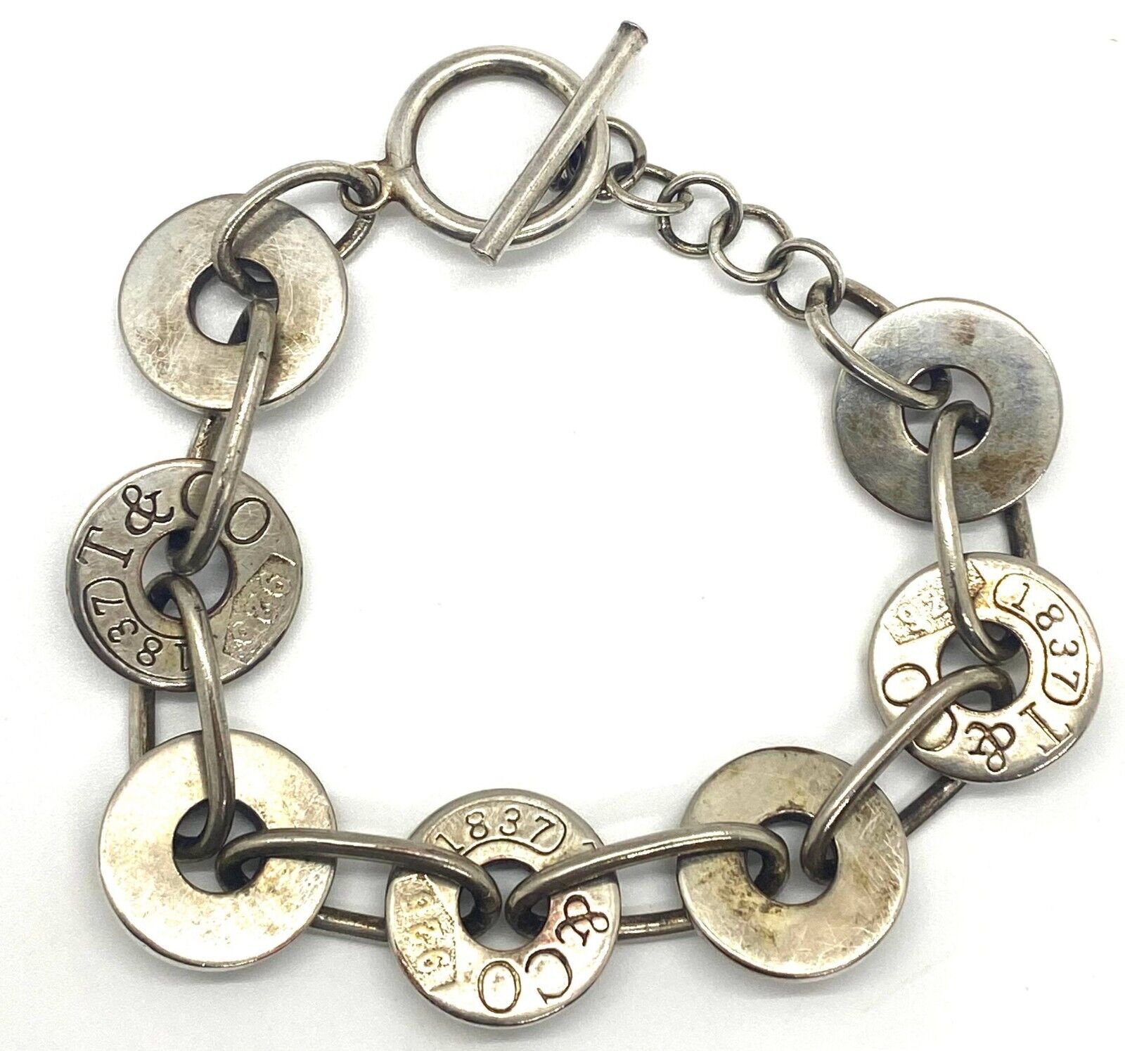 Womens Vintage Tiffany & Co. 1837 Circle Sterling Silver 925 Womens Vintage Tiffany & Co. 1837 Circle Sterling Silver 925