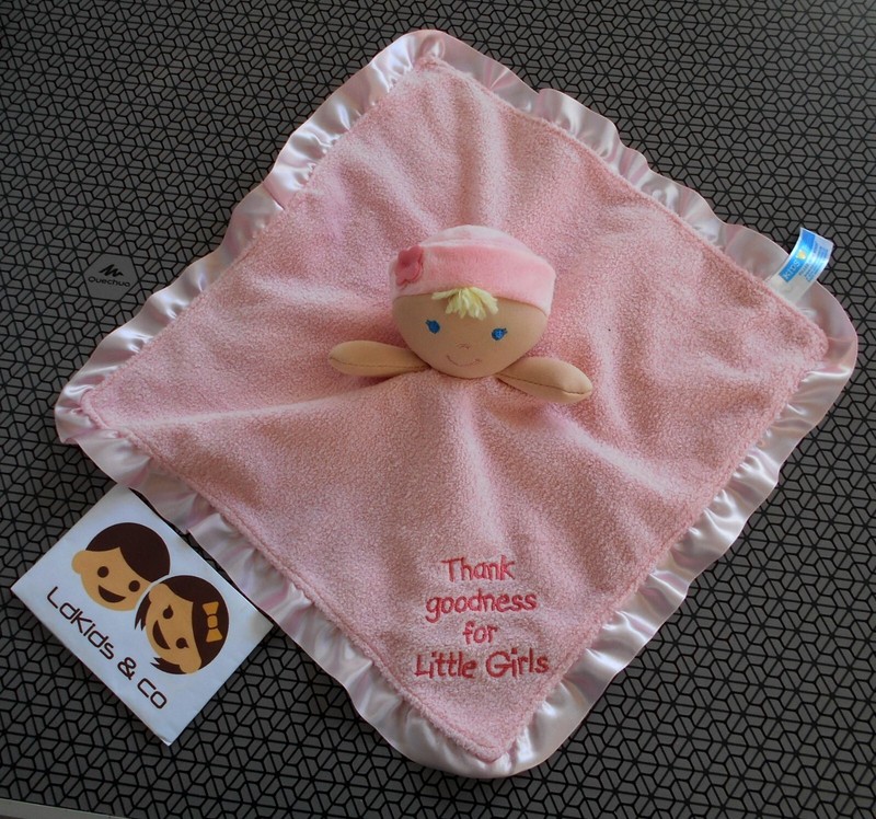 Doudou Kids Preferred Fille Carre Plat Rose Thank Goodness For Little Girl D1700