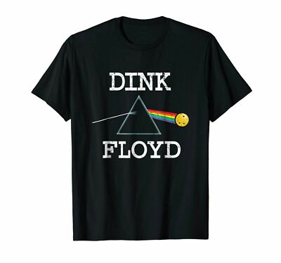 Dink Floyd Pickleball Funny Black T-Shirt Tee T-Shirt Short Sleeve, Size M - 3XL