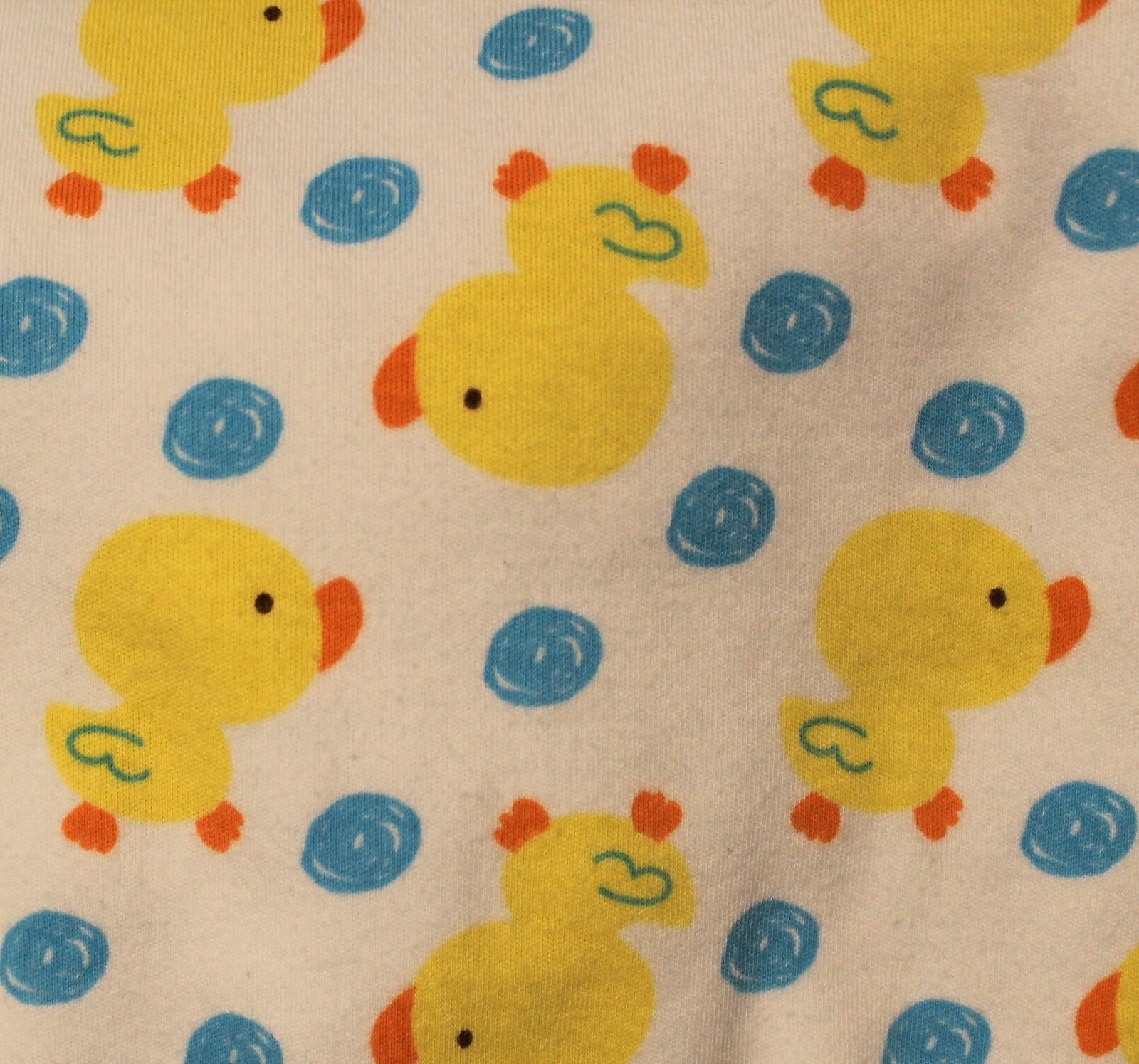 Lamaze Baby Infant Aqua Blue White Yellow Two-Sided Cotton Blanket w/ Ducks