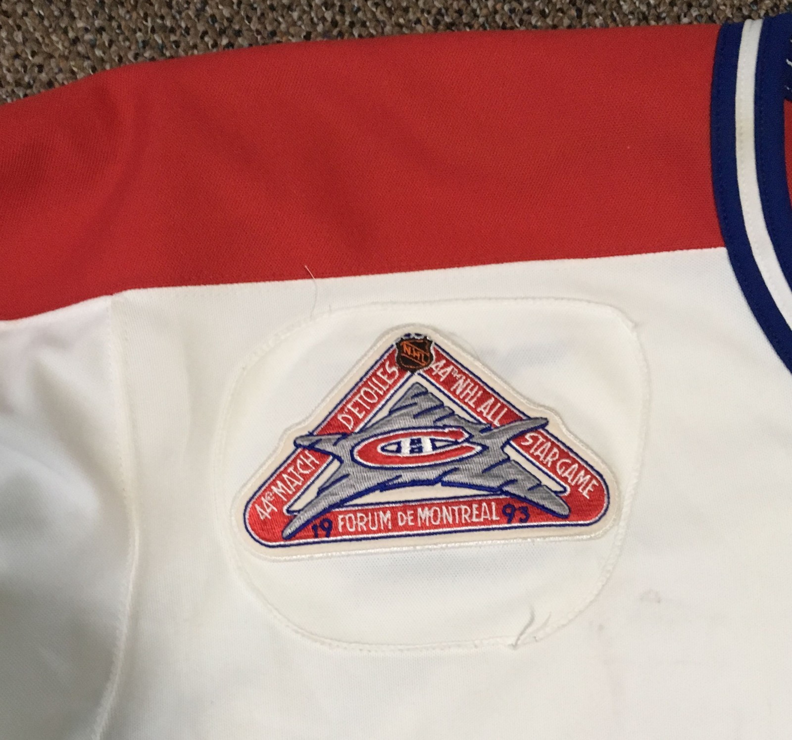 Brian Bellows Game Worn Used Montreal Canadiens Jersey 93 Minnesota North Stars