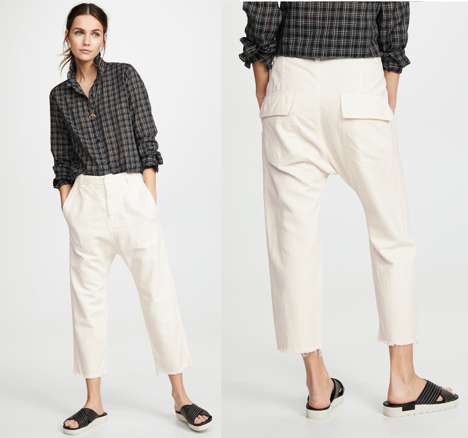 Брюки Nili Lotan $355 Luna Cotton Pants 