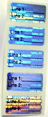 SV5-1c 100to1000 SVAG Custom .5'' x 1'' Product Protection Tamper Evident Stickers