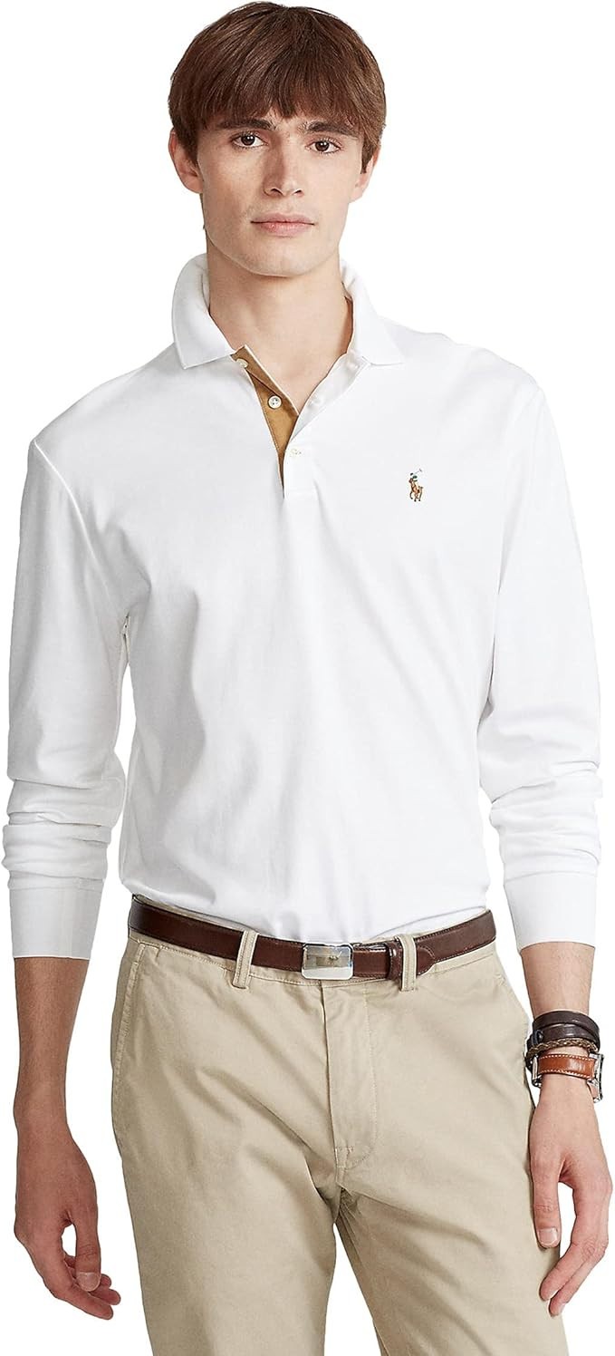 【577】POLO RALPH LAUREN LONG SLEEVE Polo Ralph Lauren 100% Cotton Long Sleeve Polo Shirt (Men's