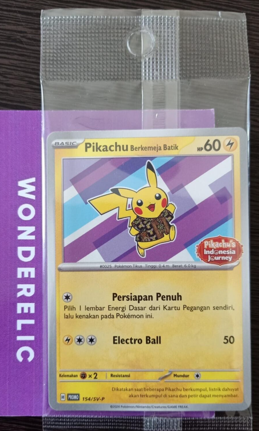 PIKACHU Berkemeja Batik Promo 154/SV-P Pokemon Indonesia PIKACHU Berkemeja Batik Promo 154/SV-P Pokemon Indonesia
