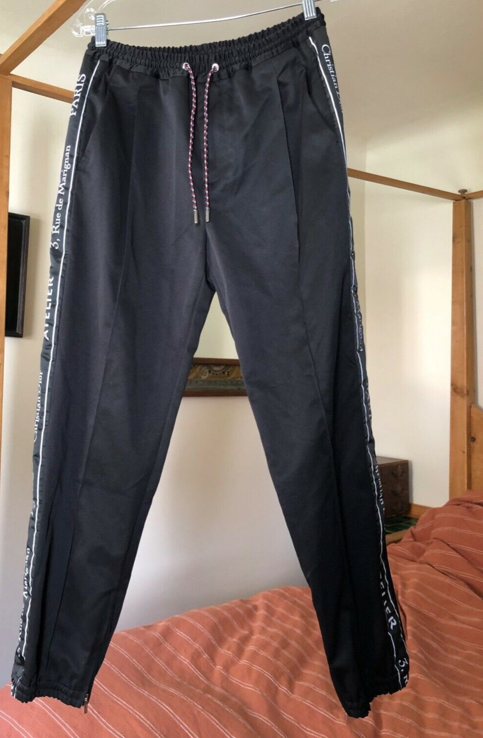Christian Dior Side Stripe black Track/ jogger pants Wool 44 Christian Dior Side Stripe black Track/ jogger pants Wool 44