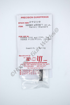 Wolff TAURUS PT92,PT100, STD HAMMER SPRING 18LB Pak of 1