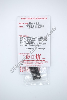 Wolff COLT 1911/CMMDR XP FIRING PIN SPRING Pak of 3 26102