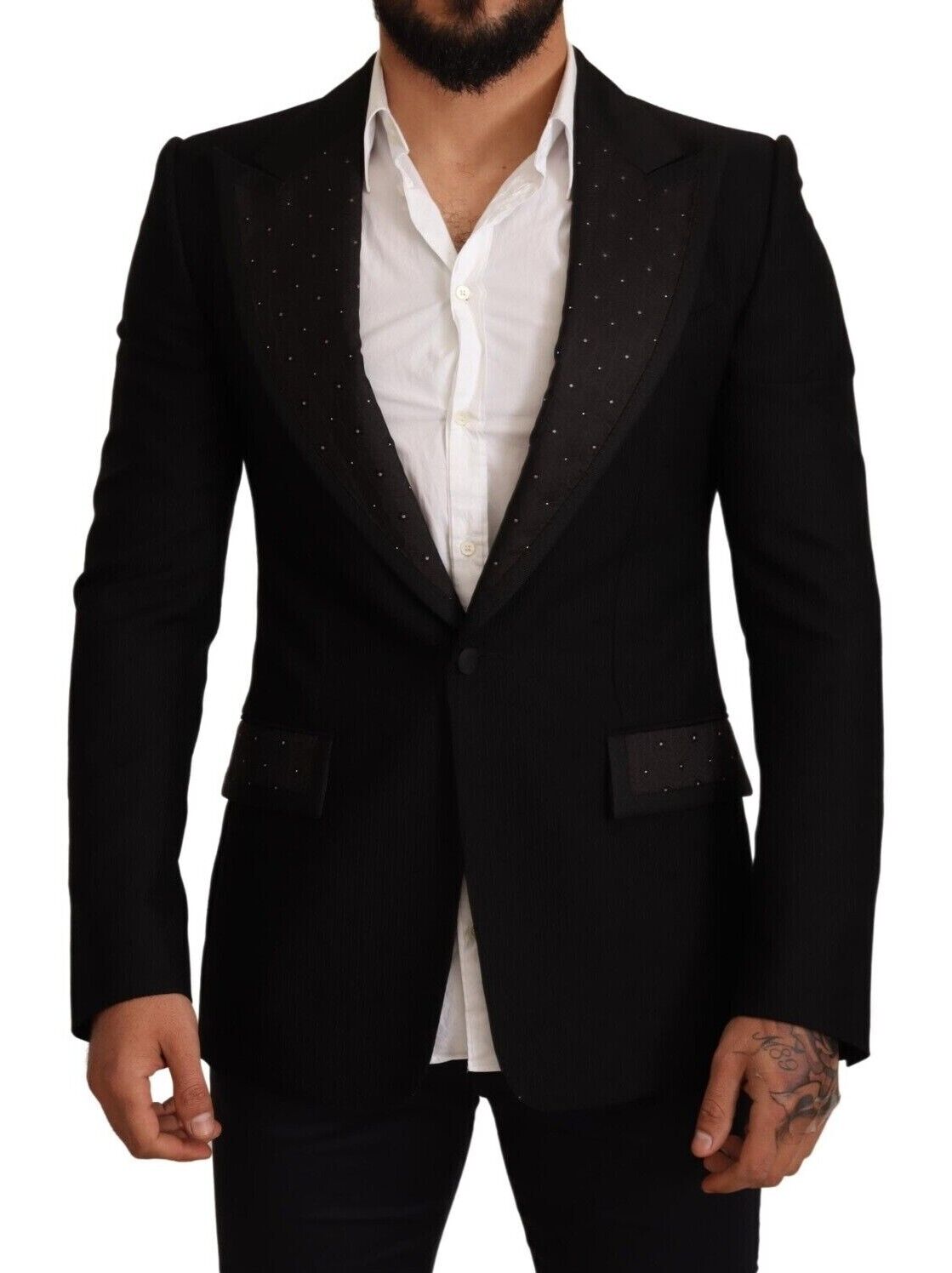 Куртка-блейзер DOLCE & GABBANA Черное шерстяное пальто приталенного кроя IT48 / US38 / M Рекомендуемая розничная цена 2400 долларов США