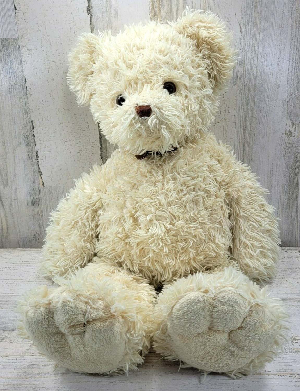 Kellytoy Beige Teddy Bear Plush Stuffed Animal Toy Wooly Fuzzy 20