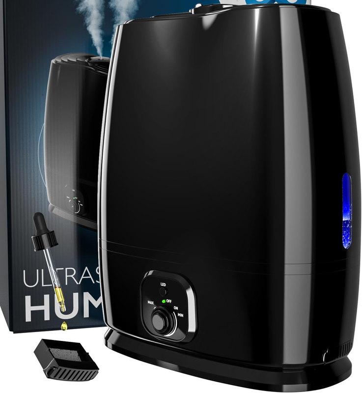 Air Humidifiers for Bedroom - 50-Hour Continuous Use - Relieve Allergies, Sinuse