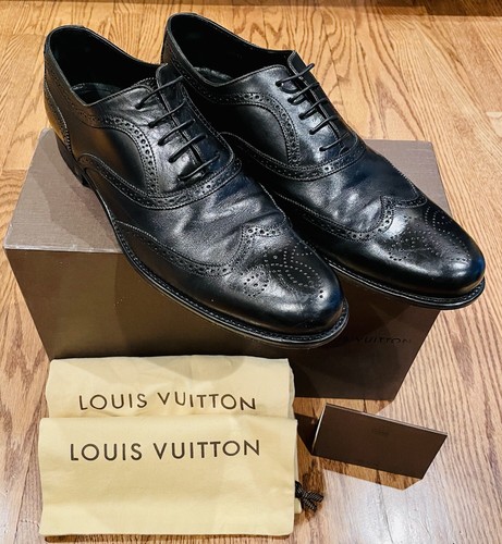 Authentic Louis Vuitton Black Oxford Mens Shoes Size US 12 Authentic Louis Vuitton Black Oxford Mens Shoes Size US 12