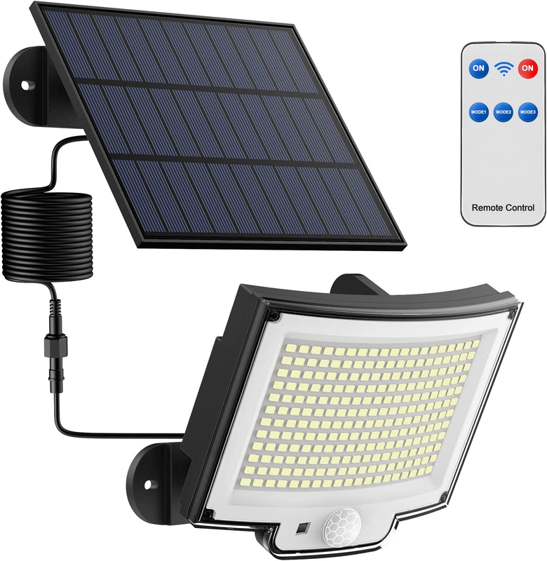 2 Pack Lampe Solaire Extérieur 326 LED - Détecteur Mouvement, 3 Modes, IP65, Magnétique