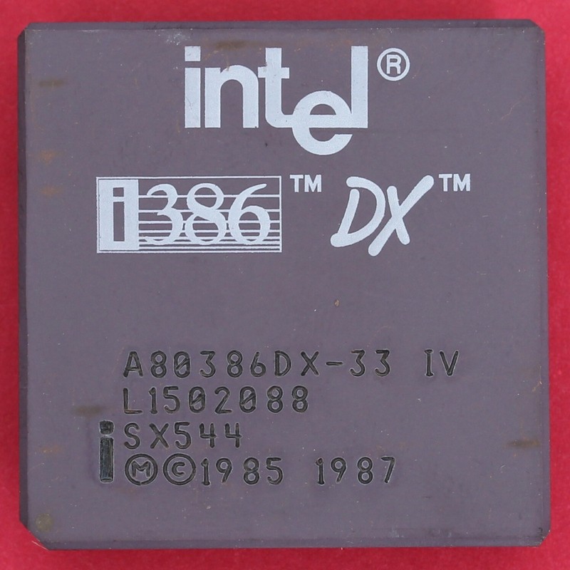 (4個)Intel i386 DX インテル CPU A80386DX16。 Vintage Intel 386 DX 33Mhz Ceramic CPU Processor SX544 A80386DX-33