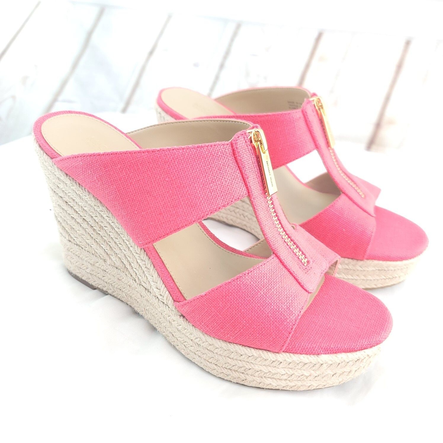 Michael Kors Womens Bradley 40S3BYMS1D Geranium Wedge