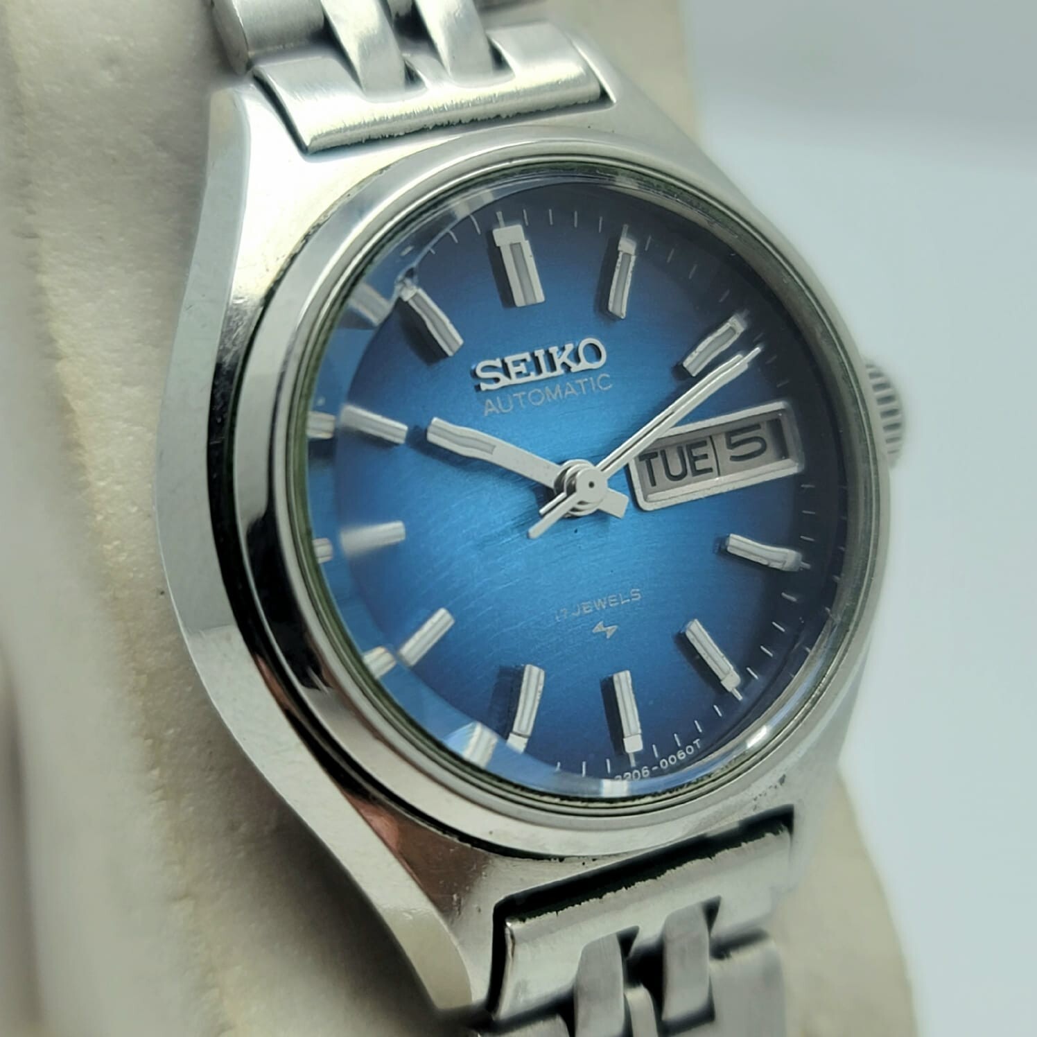 Seiko Automatic 2206-0510 Blue Dial Vintage Women's Watch | eBay