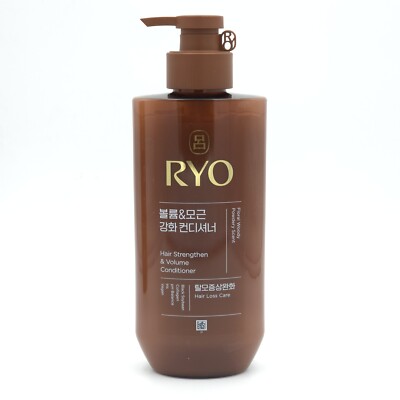 Ryo Hair Strengthen & Volume Shampoo 480ml Conditioner 480ml Vegan K-Beauty
