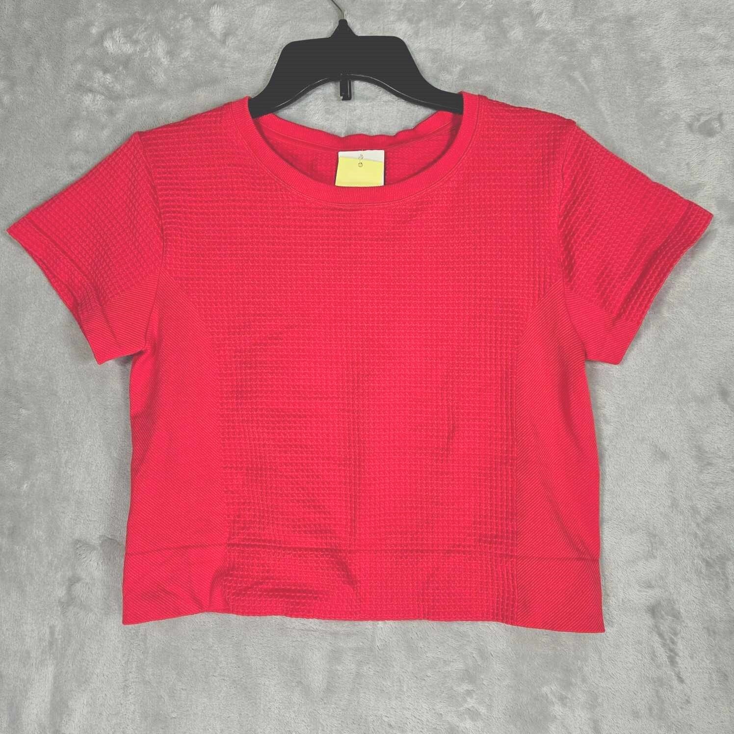 OT　　Les Mills　　LM Natural Dye Waffle Tee （レッド） ナチュラル ダイ ワッフル Tシャツ / LM Natural Dye Waffle Tee